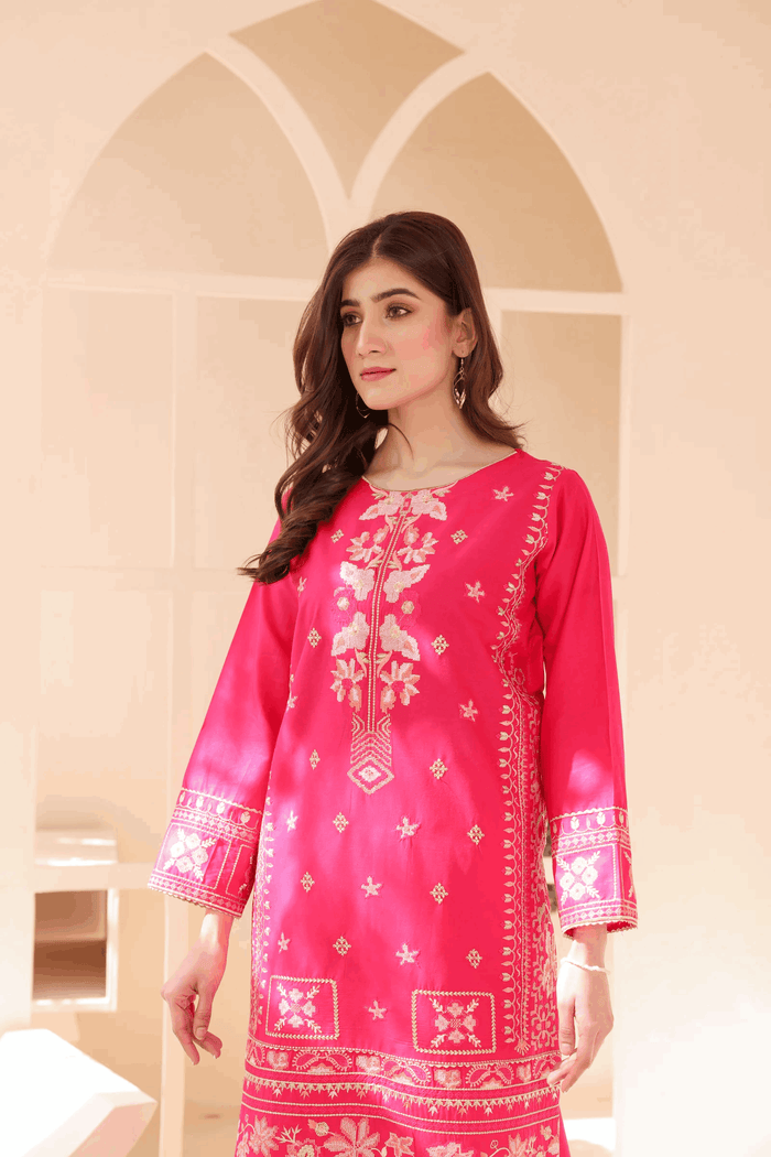 2 Piece – Embroidered Cotton Suit  38 - Nishat Creative Store