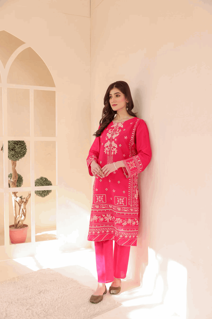2 Piece – Embroidered Cotton Suit  38 - Nishat Creative Store