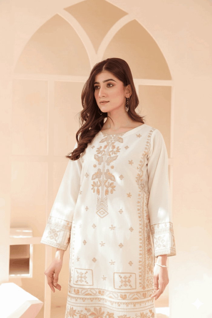 2 Piece – Embroidered Cotton Suit  39 - Nishat Creative Store
