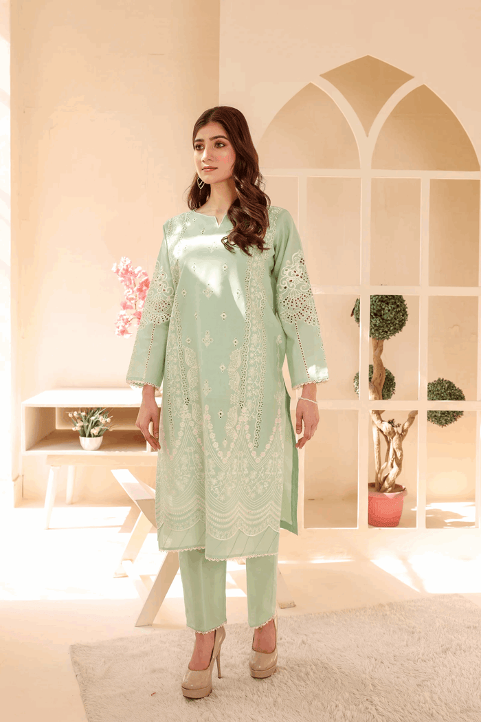 2 Piece – Embroidered Cotton Suit  42 - Nishat Creative Store