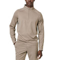 7Diamonds A-Game Quarter Zip Golf Pullover Khaki
