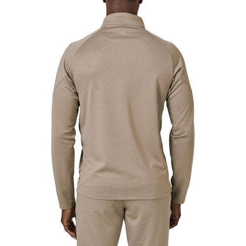 7Diamonds A-Game Quarter Zip Golf Pullover Khaki