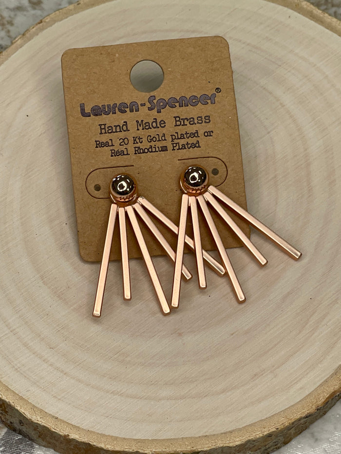Sunbeam Earrings - Rose Gold