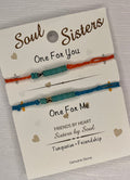 "Soul Sisters" Bracelets - Turquoise/Orange