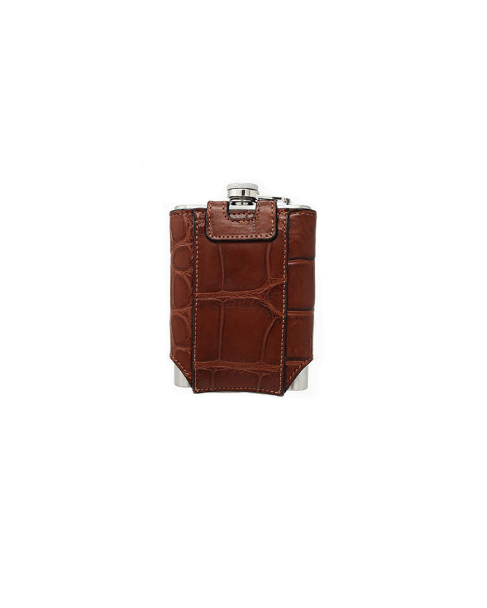 Alligator Leather Flask