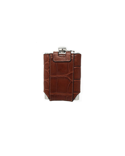 Alligator Leather Flask