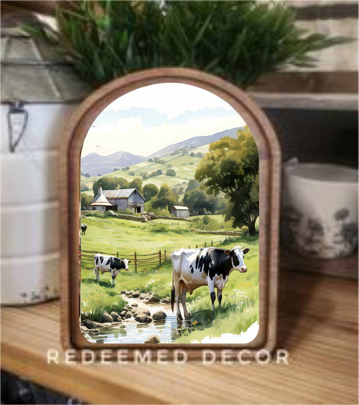 Arch Top Dairy Framed Art