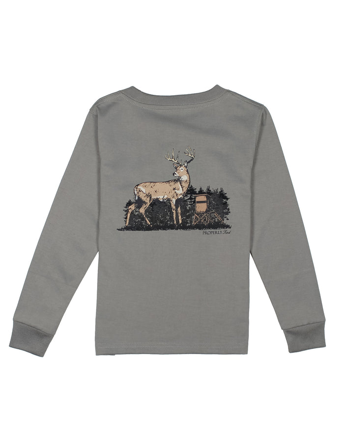 Baby Deer Season LS Battleship Grey