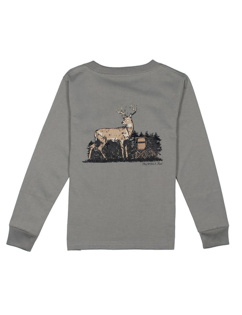 Baby Deer Season LS Battleship Grey