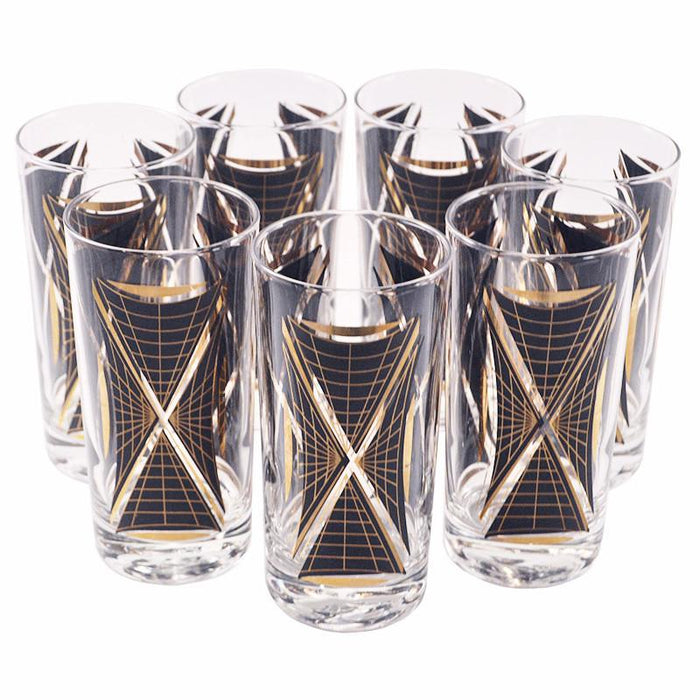 Black & Gold Graphic Collins Glasses, The Hour Shop Vintage