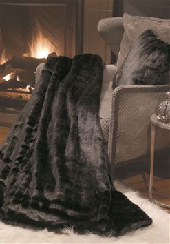 Black Mink Faux Fur Throw 60”x72”