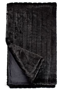 Black Mink Faux Fur Throw 60”x72”