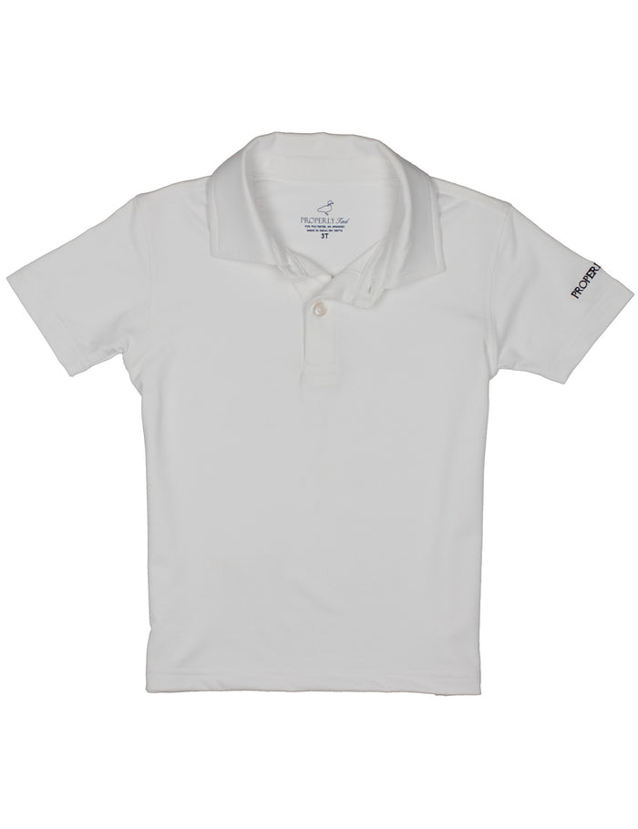 Boys Academy Polo White