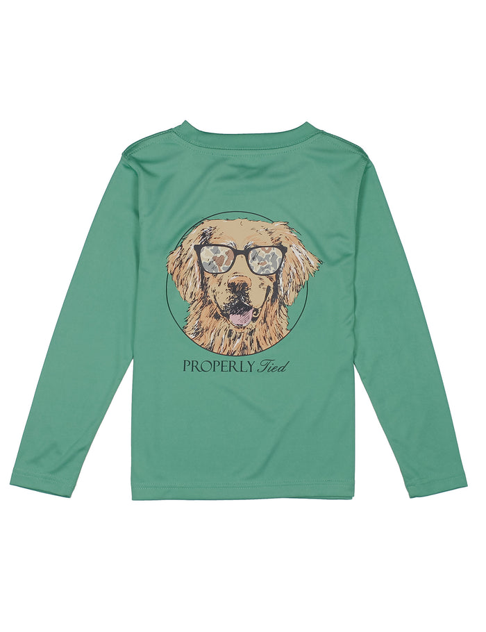 Boys Performance Tee LS Camo Companion Ivy