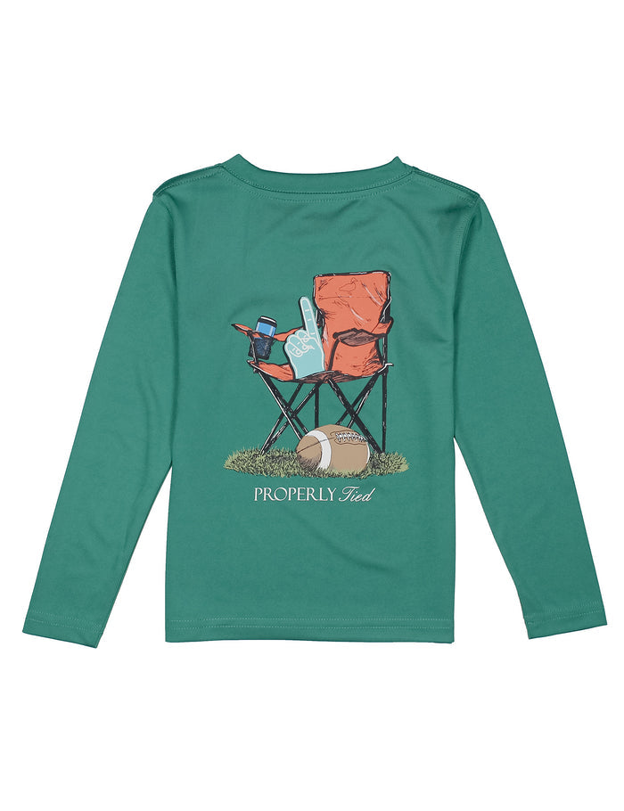 Boys Performance Tee LS Sidelines Teal