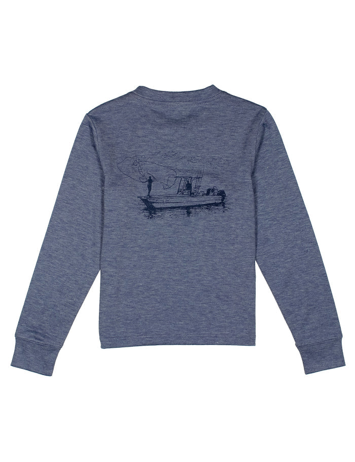 Boys Portland Pocket Tee LS Guide Boat Denim