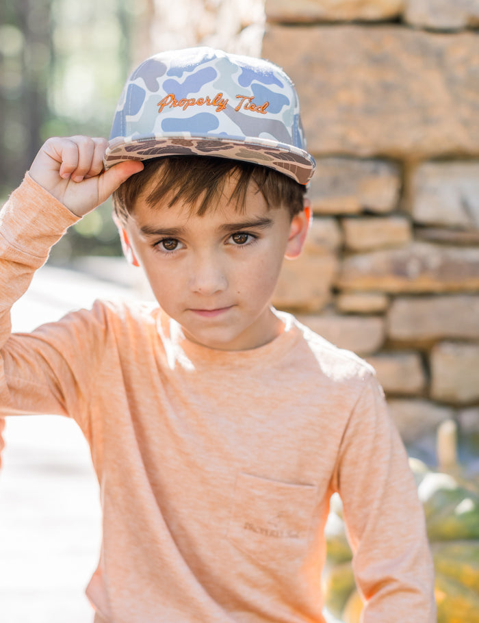 Boys Portland Pocket Tee LS Pheasant Ember