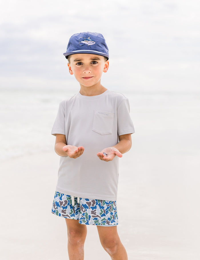 Boys Ravine Pocket Tee SS Glacier