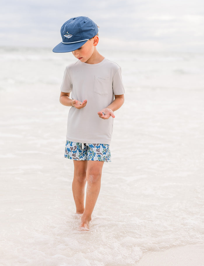 Boys Ravine Pocket Tee SS Glacier