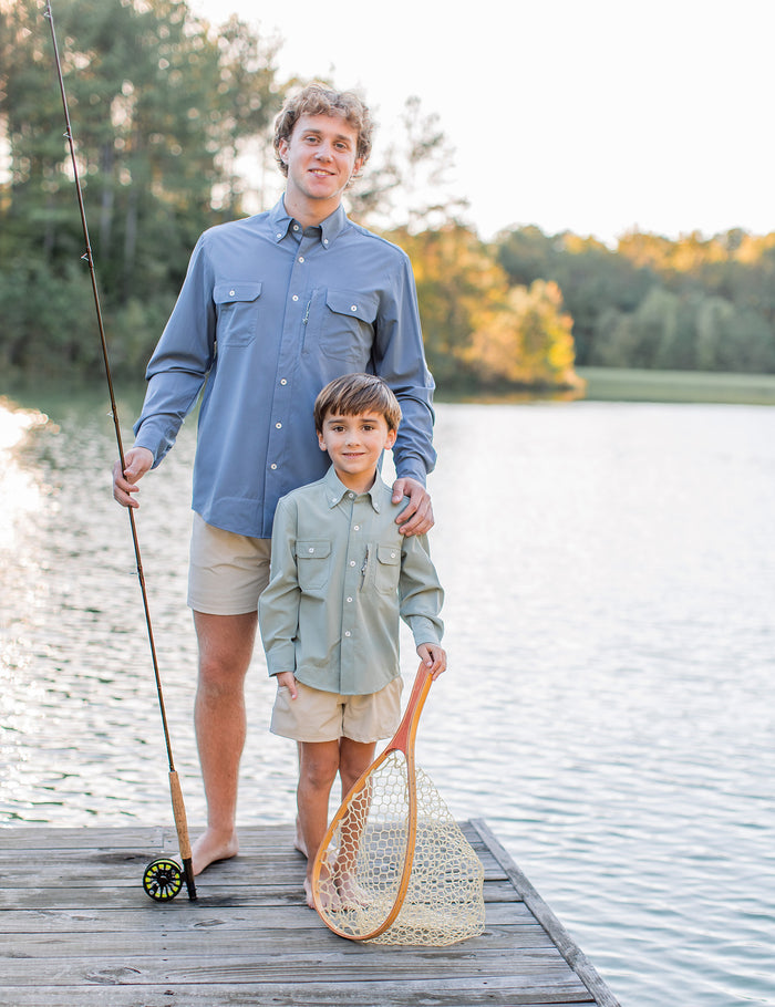 Boys Reeltech Fishing Shirt Jade