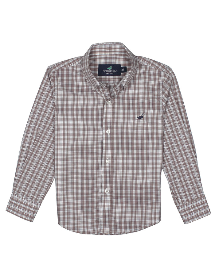 Boys Seasonal Sportshirt Cobblestone