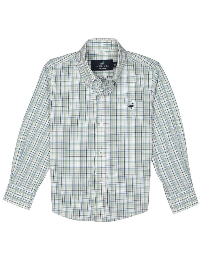 Boys Seasonal Sportshirt Sage Stream