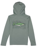 Boys Shade Performance Hoodie Spotted Bass Fog