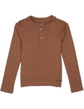 Boys Shoreline Henley LS Walnut