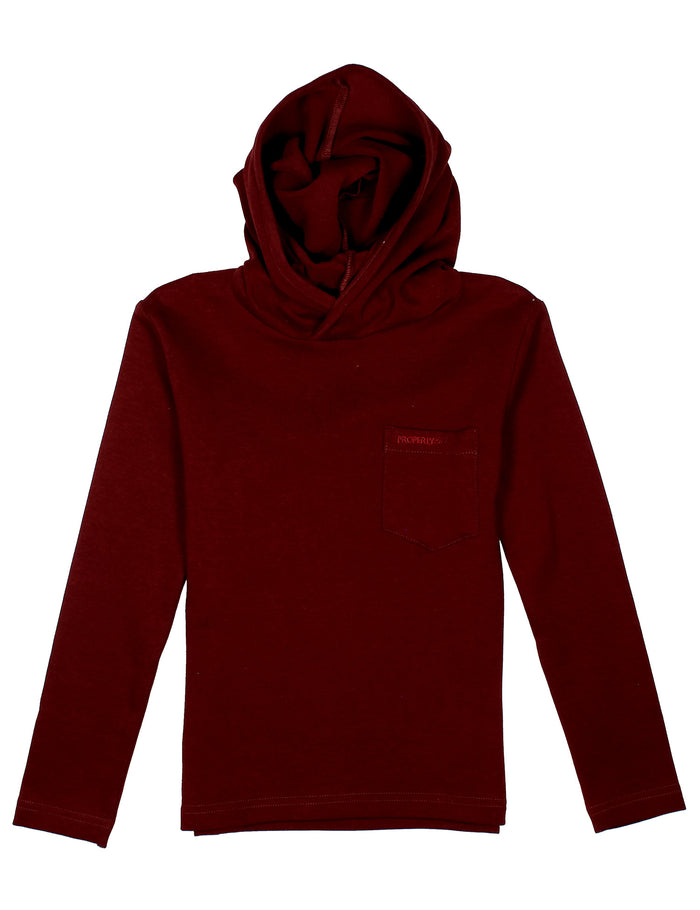 Boys Shoreline Hoodie Maroon