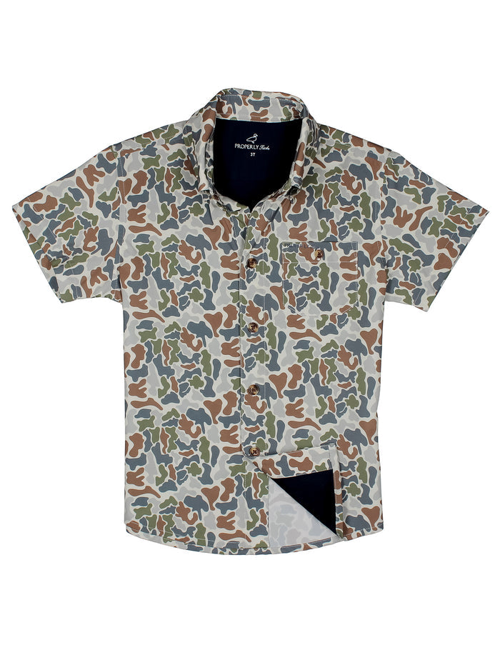 Boys Sportsman Field Shirt Terra Camo