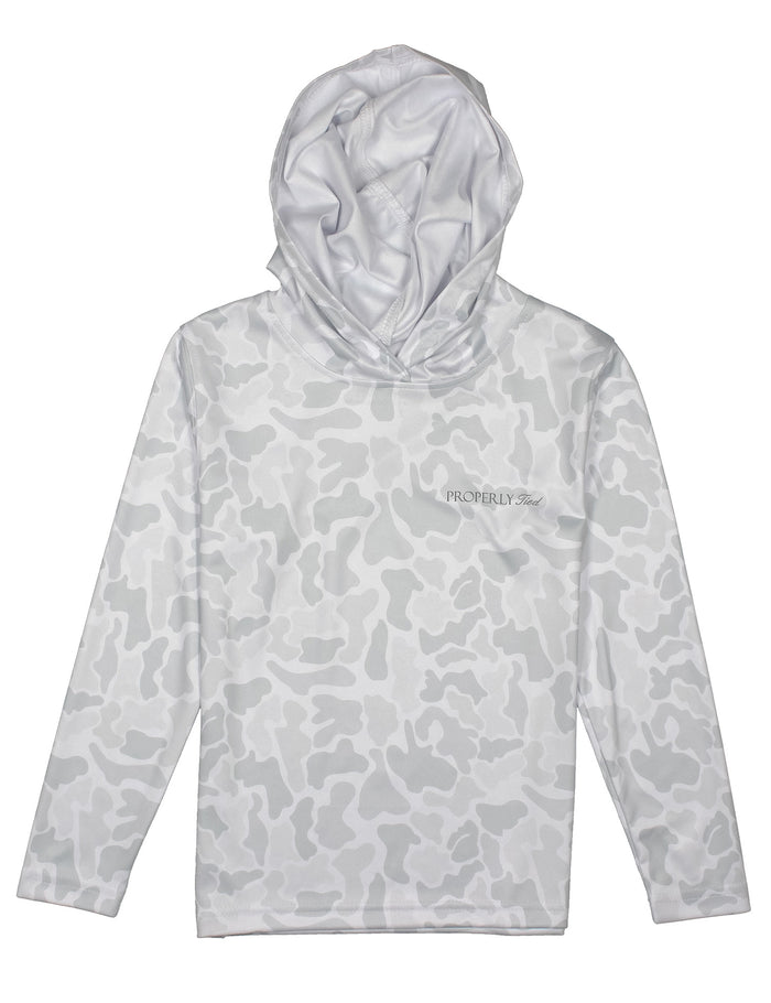Boys Sportsman Performance Hoodie Snow Camo