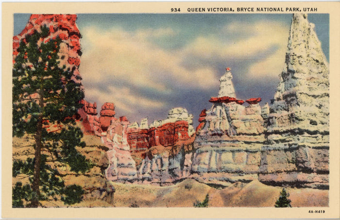 Bryce Canyon National Park Queen Victoria Utah Vintage Postcard (unposted) - Vintage Postcard Boutique