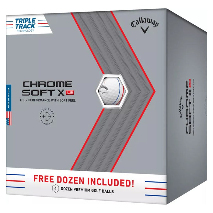 Callaway Chrome Soft X LS Triple Track 4 Dozen Golf Balls 2023