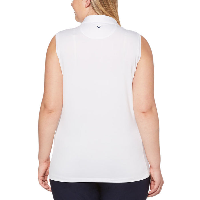 Callaway Plus Ventilated Dotted Blossom Pring Golf Polo Women