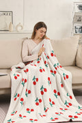 CHERRY PATTERN THROW BLANKET CHERRY THROW BLANKETS