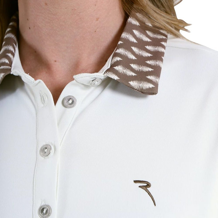 Chervo Affine Longsleeve Golf Polo Beige - FW24 Women