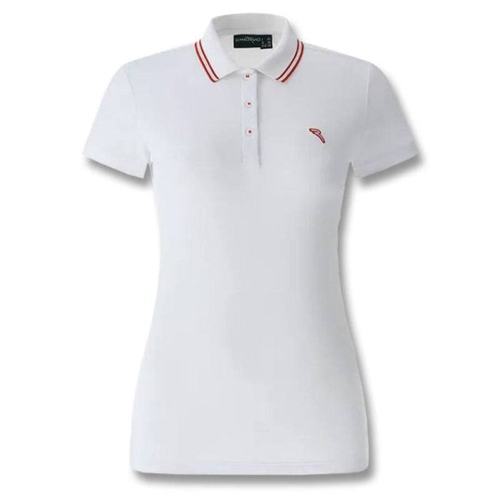 Chervo Altalena Golf Polo Optic White/Bubble Gum Pink - SS22 Women