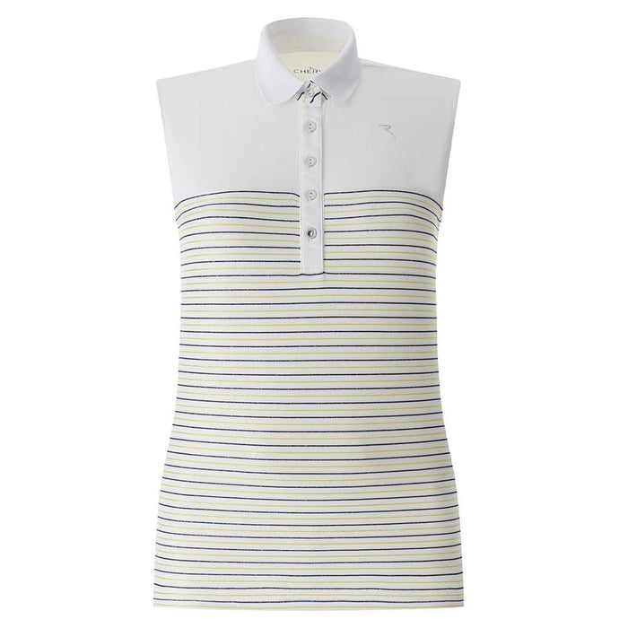 Chervo Arruda Sleeveless Golf Polo Summerstripe Lemon - SS22 Women