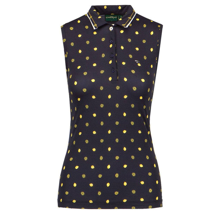 Chervo Aza Sleeveless Golf Polo Limoni Navy - SS22 Women