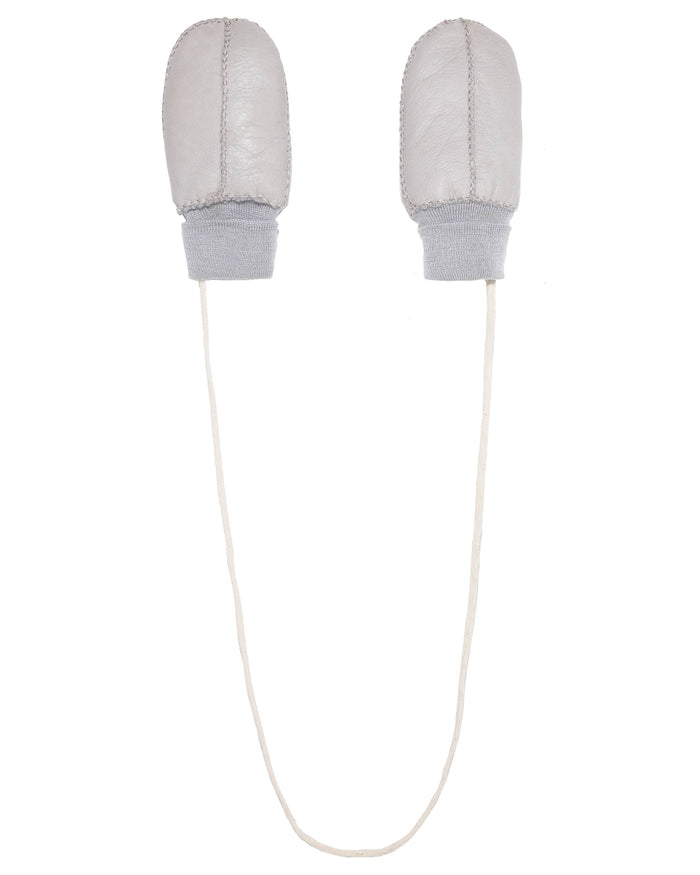 Kids Shearling Mittens with String Pologeorgis