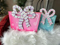 Christmas Pastel Pink, Blue Packages with Shimmer Finish Set of 2