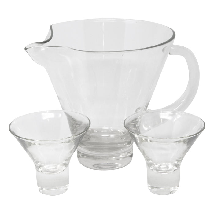 Vintage MCM Clear Cocktail Pitcher Set | The Hour Shop