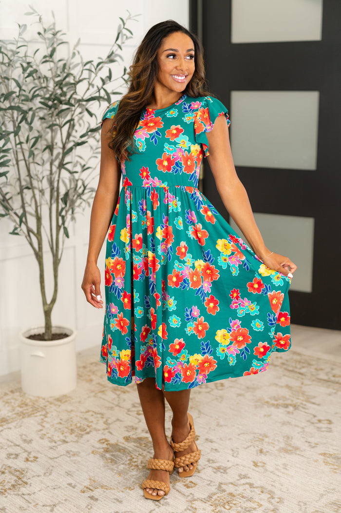 Daisy Me Rollin' Flutter Sleeve Dress