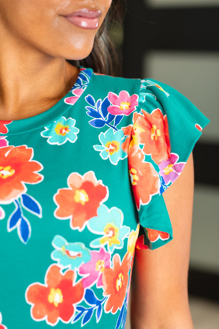 Daisy Me Rollin' Flutter Sleeve Dress