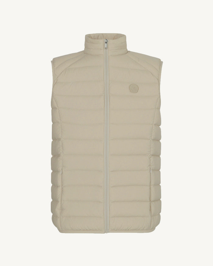 Doudoune sans manches stretch Beige Arafo