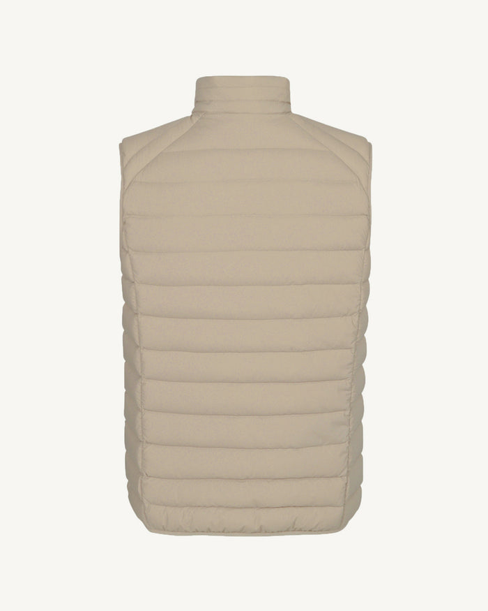 Doudoune sans manches stretch Beige Arafo