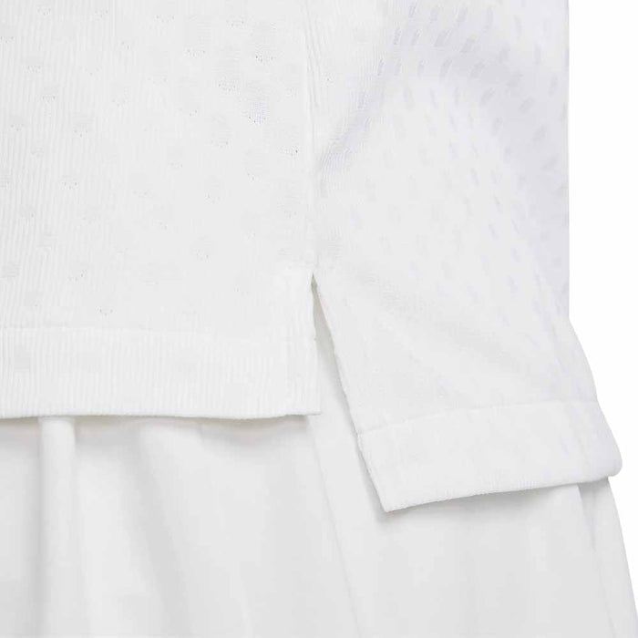 Nike Dri-FIT Tour ADV Shortsleeve Golf Polo Platinum White/Black - Holiday24 Women