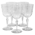 Vintage Etched Cherries and Stems Wine Glasses | The Hour Shop