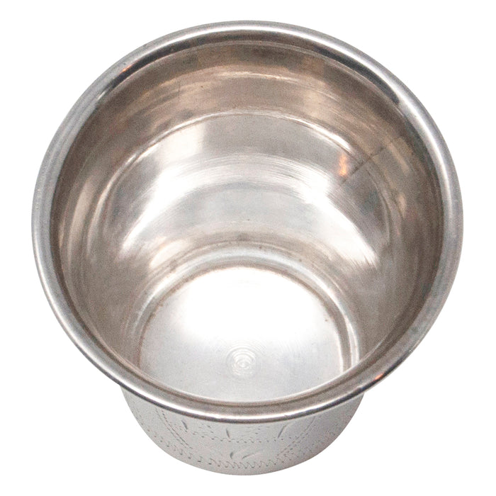 Vintage Etched Sterling Thimble Jigger Internal Bottom | The Hour Shop