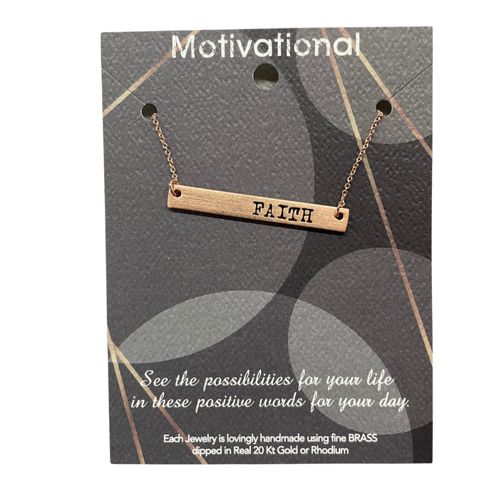 "Faith" Bar Necklace